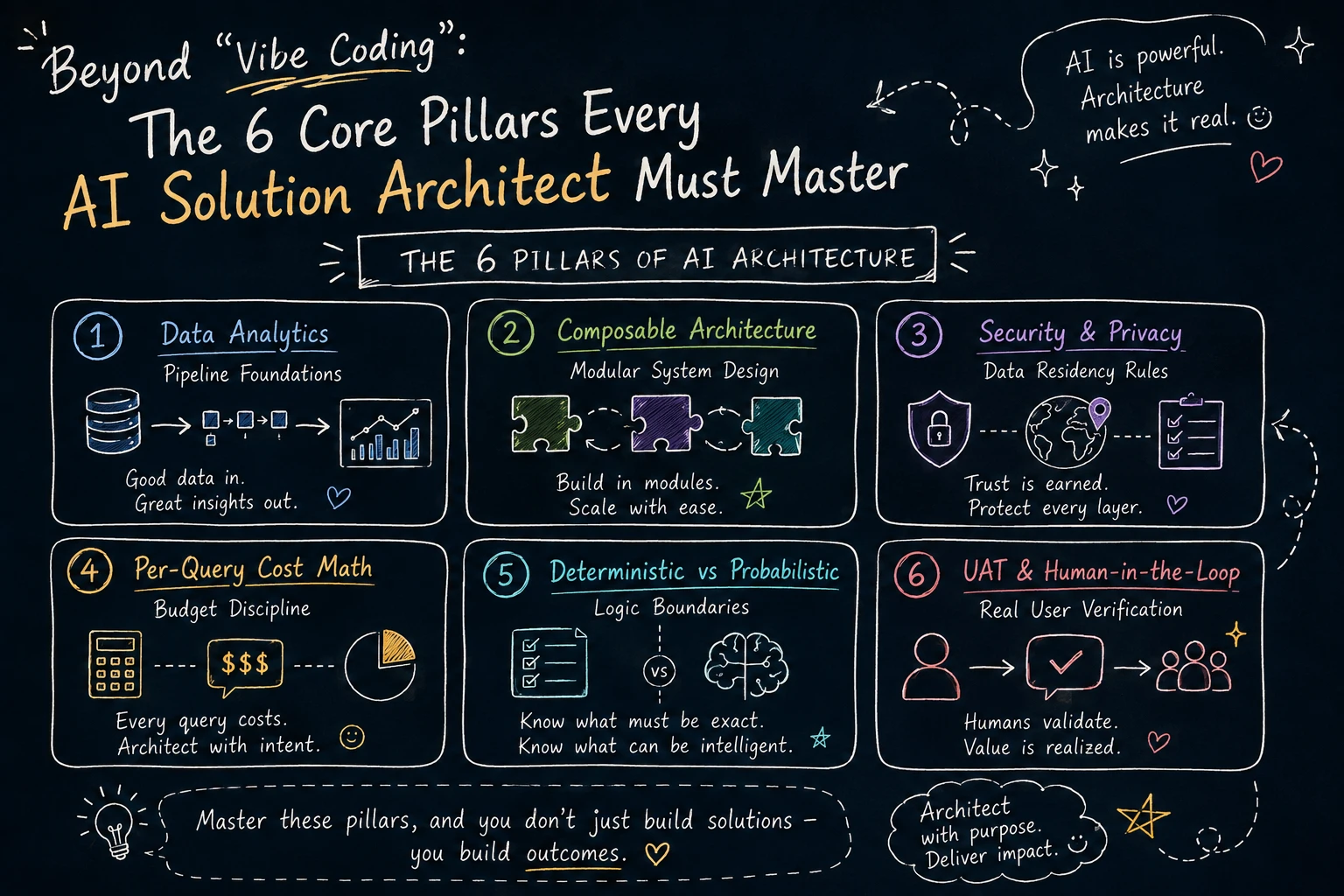 Beyond "Vibes Coding": The 6 Core Pillars Every AI Solution Architect Must Master